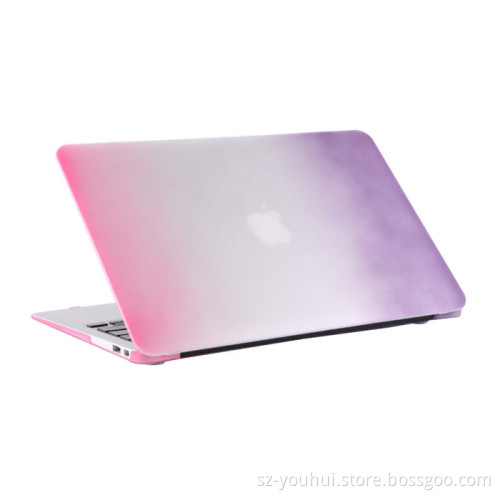 New&Hot rainbow spray color hard case for Macbook 11.6" air case with free gift case cover